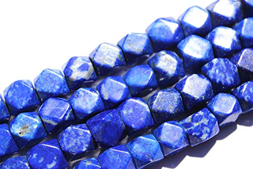 Perles Lapi Lazuli de qualité A+, pierres semi-précieuses taillées - 3