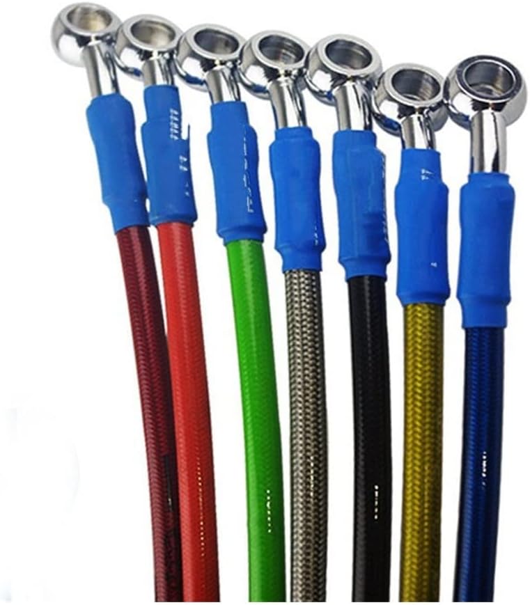Motorbike Hoses for Motorcycle Universal Racing Motorcycle Dirt Bike Braided Brake Hose Line Steel Brake Cable Hydraulic Banjo Pipe