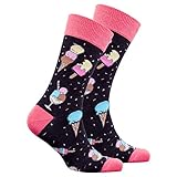 socks n socks-Men's Luxury Cotton Colorful Funky Ice Cream Paradise Socks