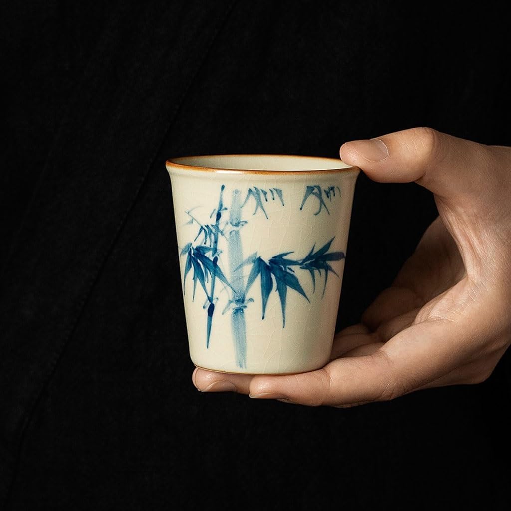 GSOUL Kungfu Tea cup Hand-painted Ceramic Chinese Teacup Owner's Cup Home Personal Tea Brewing Single Small Tea Cups