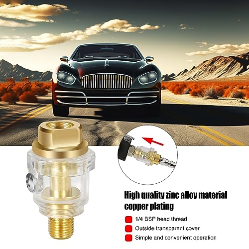 Profiwoab 2 Stück Automatiköler Druckluftöler,1/4 Pneumatisches Zubehör,Mini-Öler für Druckluft Werkzeug für Alle Arten von Druckluftwerkzeugen