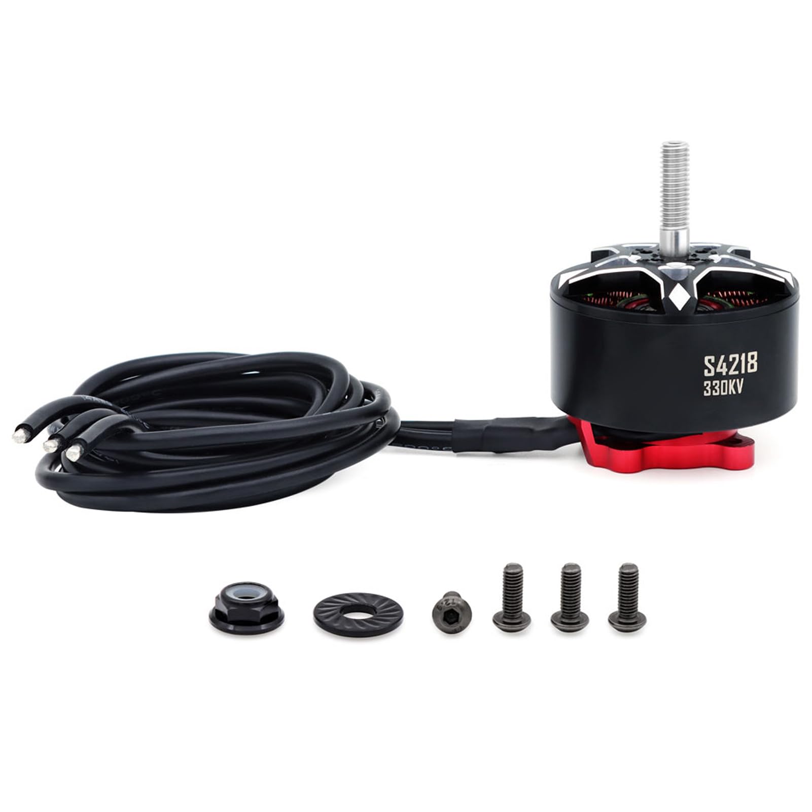 Silnik Bezszczotkowy do Quadkoptera FPV Zwiększona wydajność do Zdalnego Sterowania Drone Wyścigowe Zestaw Metalowy 1600 W 283 G (S4218 330KV)