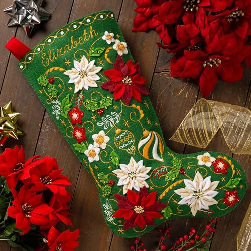 image for Bucilla, Poinsettia Elegance, Felt Applique 18
