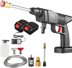 Lava Jato Portátil Alta Pressão, 48V, Sem Fio, Com 2 Baterias, Maleta e Acessórios, Lavadora Pressão Multifuncional