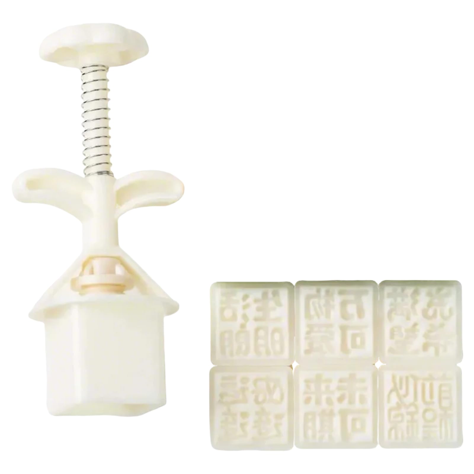 TFAOYS Chinese Character Cakes Molds with 6 Interchangeable Stamp Dessert for Home Baking Enthusiasts Parent Child Baking Activity