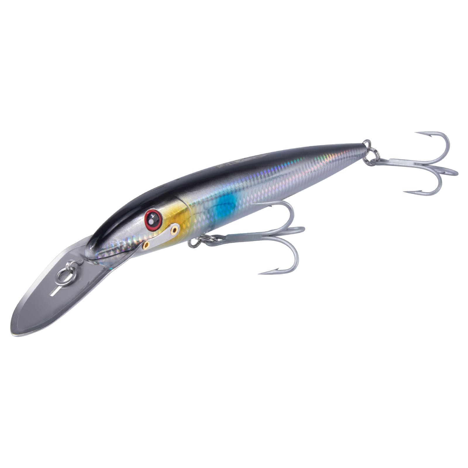 Dr.Fish Deep Diving Trolling Lures 13-20ft Saltwater Hard Fishing Lures 7.5" Deep Diving Jerkbait VMC Treble Hooks Pencil Twitch Bait Heavy Duty Offshore Plugs Striper Mackerel Tuna