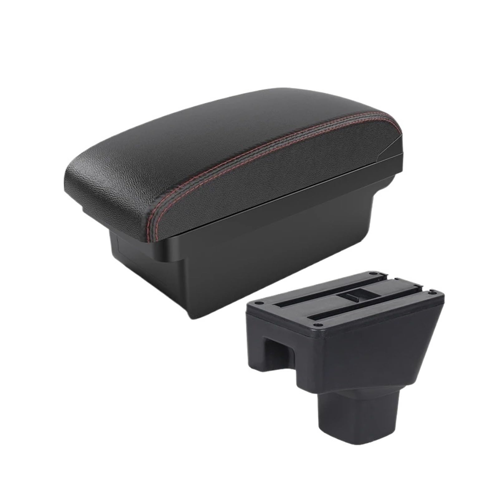 UMDJJU For Suzuki For SX4 Car Armrest Interior Modification Box Storage Supplies Details USB Car Centre Console Armrest Box(A1 Black red NO USB)