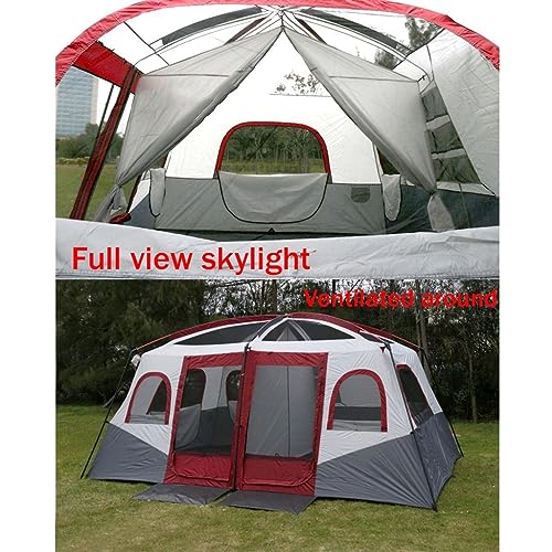 Carpa familiar YCKEGEW para 8 personas, roja miniatura 6