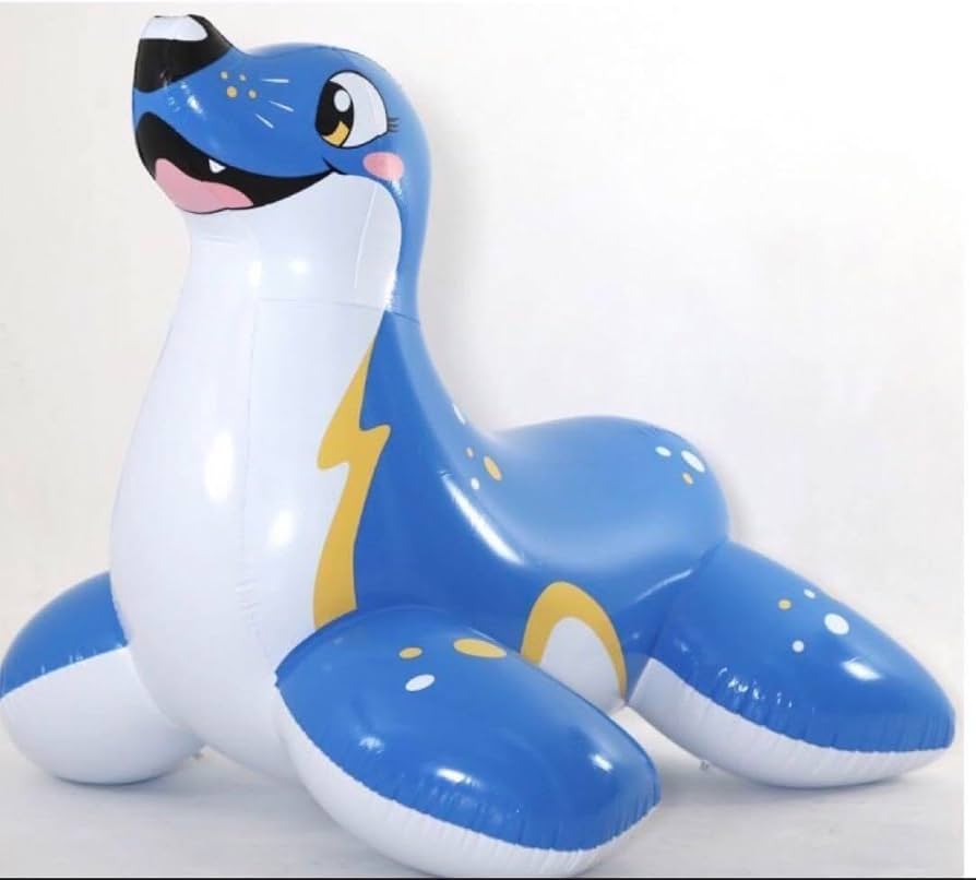 アザラシ　ブルー　ツヤあり　フロート　空気ビニール風船　浮き輪　レア　希少 アザラシ ブルー フロート 空気ビニール風船 浮き輪 レア 新製品