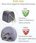 Universal World to Canada/American Outlet Plug Adapter-Type B (4 Pack), 3 Prong to 3 Prong Travel Adapter, International Tourists from European/EU/China/Australia/UK to US