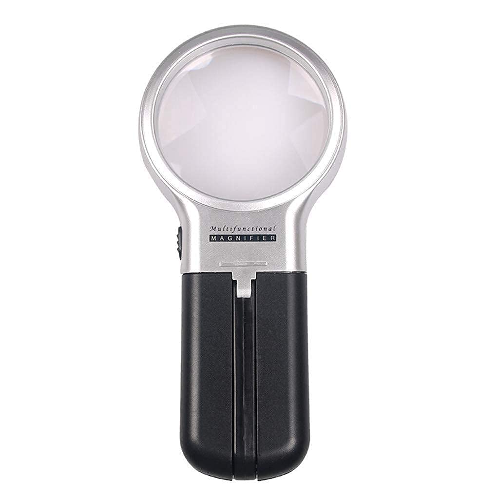 Loupe, éducative, recherche, optique HD 10x avec LED pour lire les personnes âgées, étudiants, poche portable, pliable, multifonction, identification de bureau caritatif