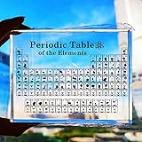  Tabla Periódica con Elementos Reales, Tabla Periódica De Acrílico con De 83 Muestras Precisas Individuales, Regalo De Ciencias para Estudiantes Maestros Decoración Oficina De La Escuela