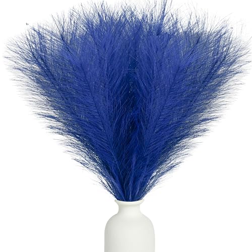 Mandy's 20 Stems Royal Blue Silk Pampas Grass Bouquet