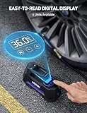 AstroAI Tyre Inflator Air Compressor 12V DC, 35LPM 100W Powerful Portable Car Tyre Pump Auto-Stop with Digital Pressure Gauge, 4 Valve Adaptors and LED Light, Car Accessories - Image 8
