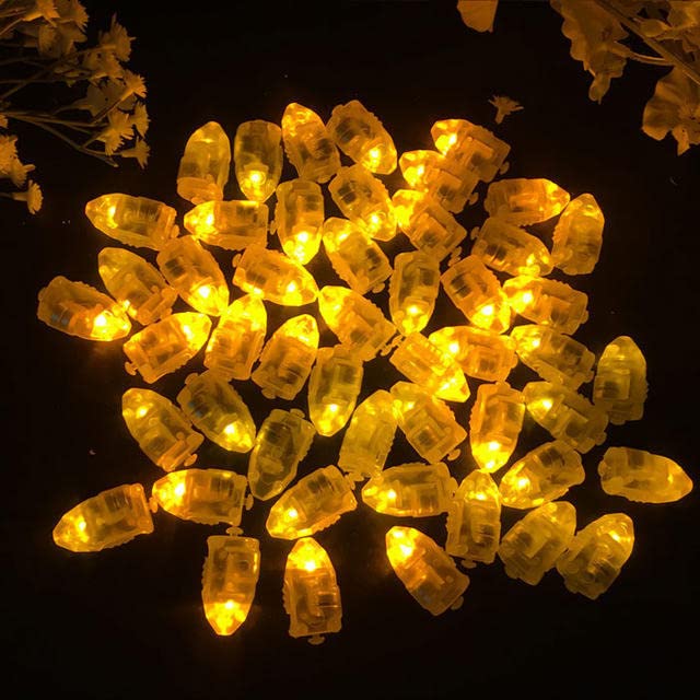Nimomo LED Decor Lights – 1 Set/50pcs Waterproof LED Lights for Wedding Party Decoration Paper Balloon Lantern (6 Colours Optional)