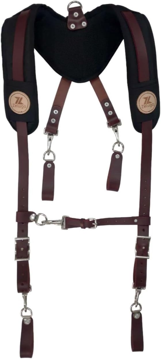 Zeluga Heavy Duty Leather and Polyster Suspender Holder