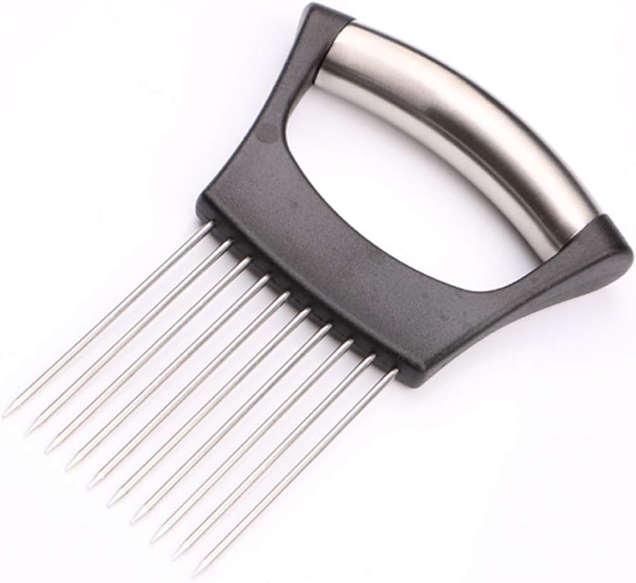 HanleyDepot Onion Slicer Holder Stainless Steel, Vegetable Holder for Slicing Home