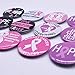 Pink Breast Cancer Awareness Novelty Buttons Badge Decorations,Jewelry,Pins,12 Various Designs - 24 Pieces