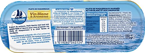 Filet De Maquereaux Vin Aromates Petit Navire La Boite De 175 G - vue 5