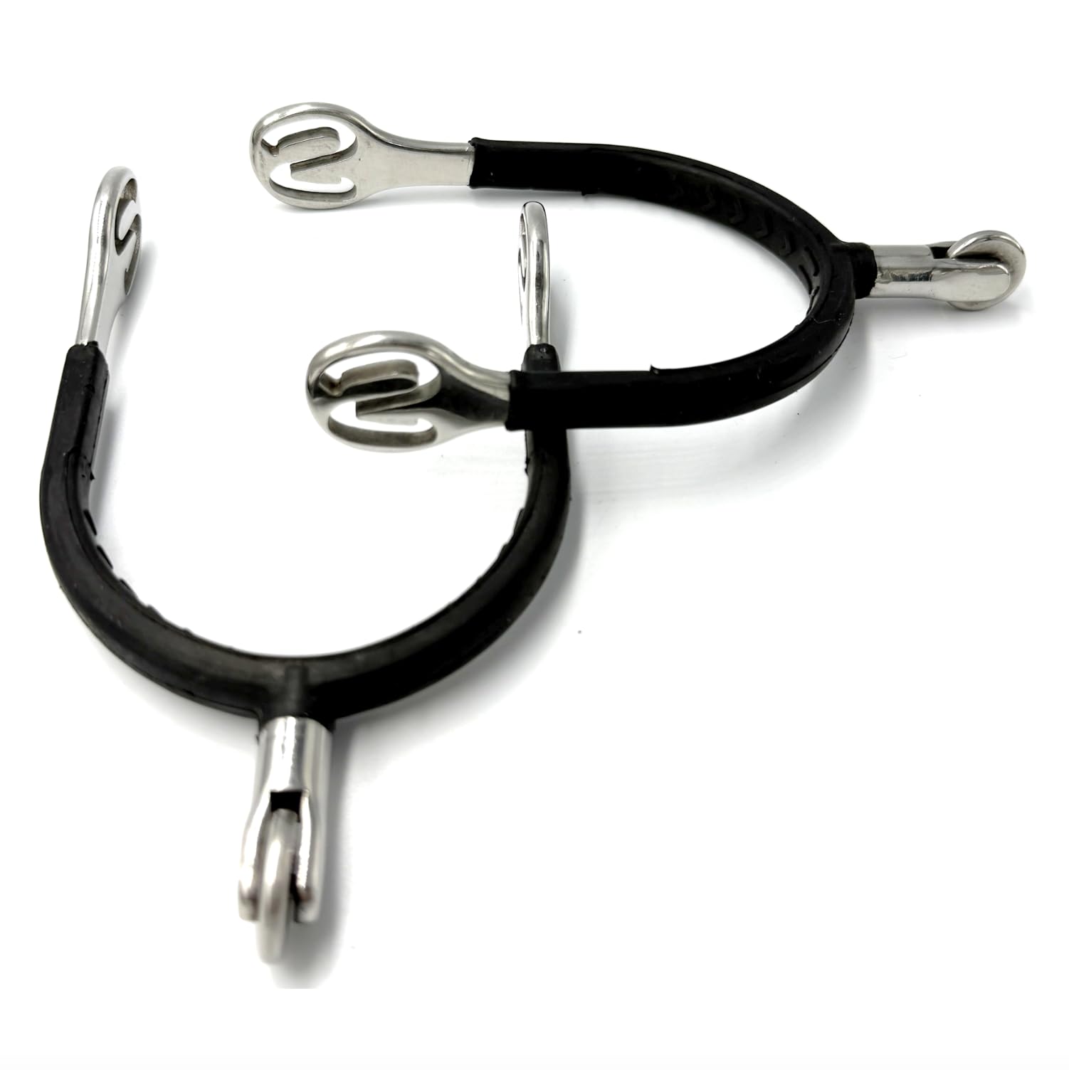 ES1082 METALAB SuperSpur Radsporen mit Soft Räder und Gummi aus hochwertiger Edelstahl Reitsporen Reiten Sporen Spur (M 40 mm - Damen)