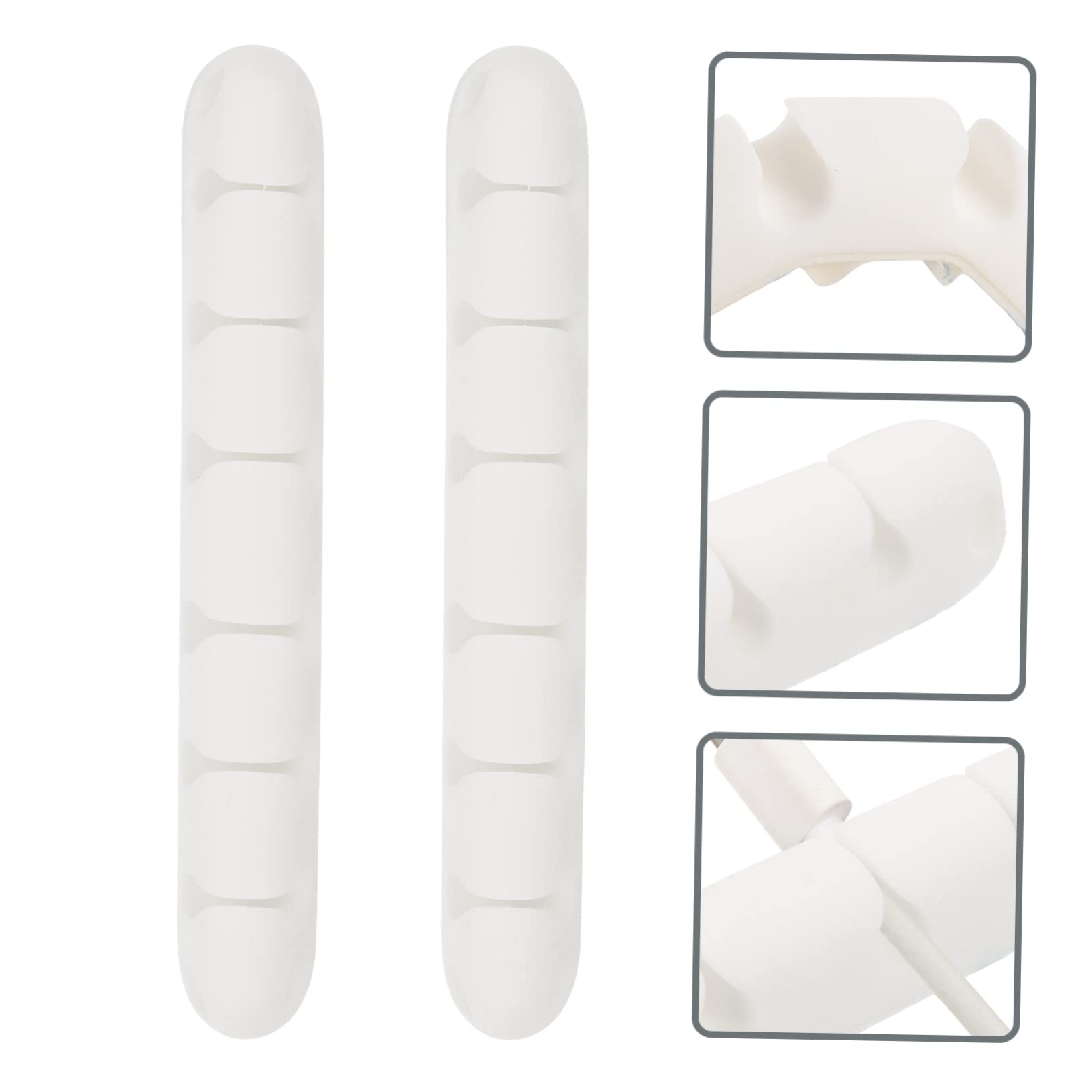 DOITOOL 5sets Silikon Klebstoff Kabel Clip Cord Organizer 8 Slots Draht Für Desktop Daten 2 Stücke * 5