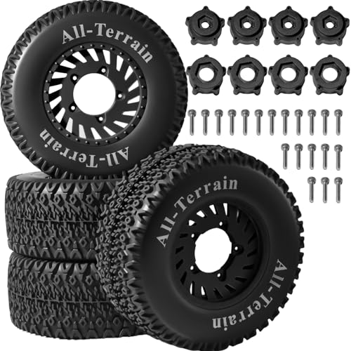 Fraizoe RC 4PCS 1/10 RC Short Course Truck Tires, All-terrai