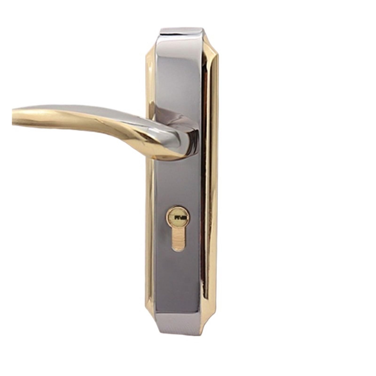 Serrure de porte de chambre silencieuse or noir pour intimité de la maison
