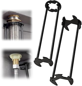 hoehew 2PCS Basin Wrench, 2024 Upgraded Multifunctional Sink Wrench Faucet Wrenchs Tight Space Universal Installer Tool for Bathroom Kitchen 2PC Set