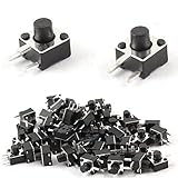 Kontaktwiderstand: ≤0,03Ω Youmile 100PACK Drucktastenschalter 3polig 4.5x4.5x5mm DIP Micro Momentary Tactile Tact Drucktastenschalter