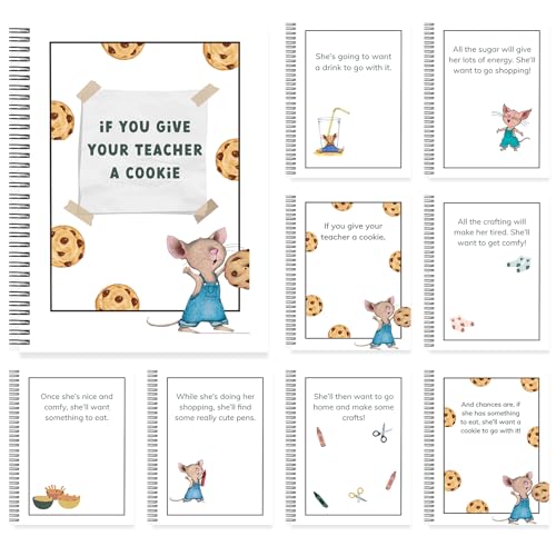 [1 Pack] If You Give Your Teacher a Cookie Book A4 Large Teacher Appreciation Gift for Female Teachers Creative Thank You Book for Christmas & End of Year