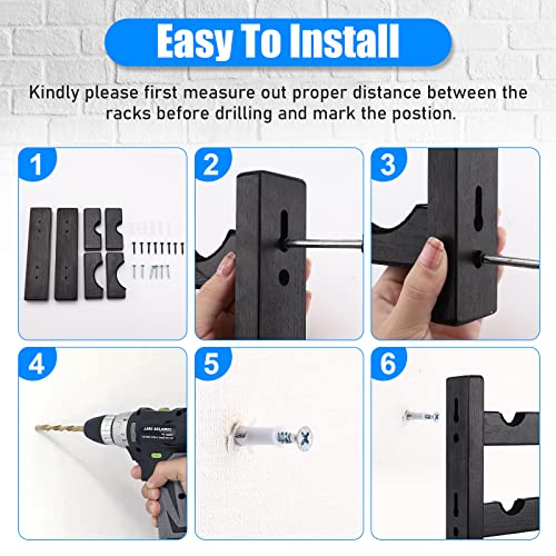 Tobwolf 2Pcs Double Deck Baseball Bats Display Wall Mount Rack For 2 Bats, Baseball Bat Display Holder Horizontal Hanger With Felt Liner, Softball Bat Bracket Stand For Sports Memorabilia Collectible #TOP3