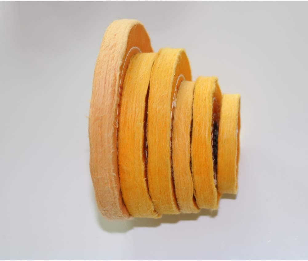 Buffing Wheel,5 Inch×60 Ply YK Cotton Buffing Polishing Wheel Drill Kit Set for Bench Grinder,Yellow 5”×60 Ply