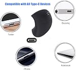 Fonicer Vertical Wireless Mouse, 2.4G USB C Wireless Mouse, Ergonomic Mouse with Type C Receiver for MacBook, Computer, Laptop and All Type C Devices, Black