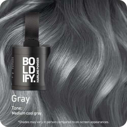 Image of BOLDIFY Hairline Powder - Water-Resistant Root Touch Up Hair Color for Gray Coverage - 24-Hour Stain-Proof, Mess-Free Hair Powder for Thinning Hair