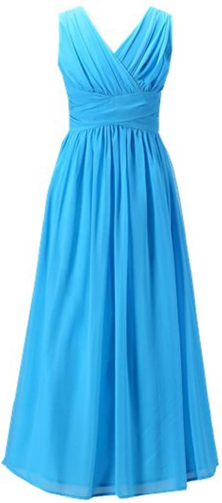 Juniors Long Bridesmaid Dress Party Dresses Flower Girl's Dress