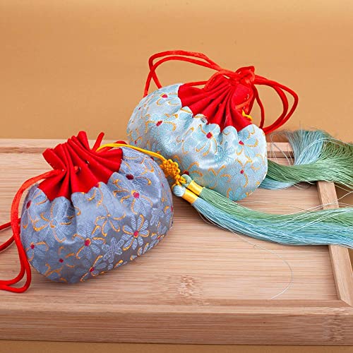 4 Bolsitas bordadas chinas para fragancias 8x10 cm miniatura 4