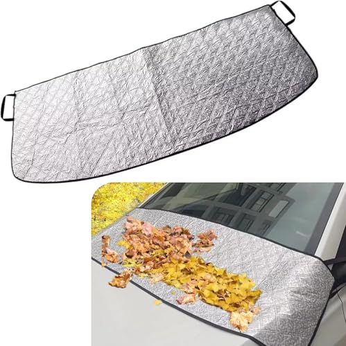 KF系 CX-5 車用フロントウィンドシールドカバー、折りたたみ式ダスト・霜防止ワイパーカバー、エラスティックバンド+吸引式クイックインストール、四季対応ユニバーサルカーアクセサリー