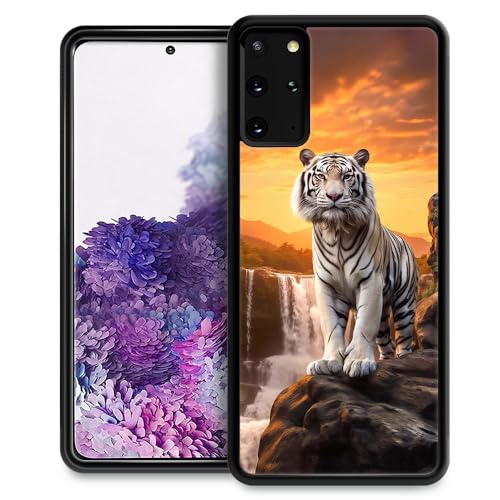 Coque Samsung S20 Plus tigre blanc en silicone TPU souple antichoc CARLOCA