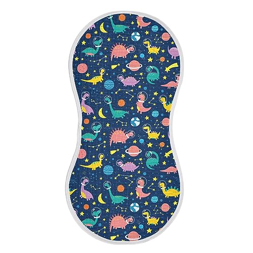 Image of Muslin Baby Burp Cloths, Cartoon Dinosaurs with Moon Muslin Baby Rags Comfy Soft Absorbent in for Newborn Boys and Girls 1 Piece 22 x 11 Inch