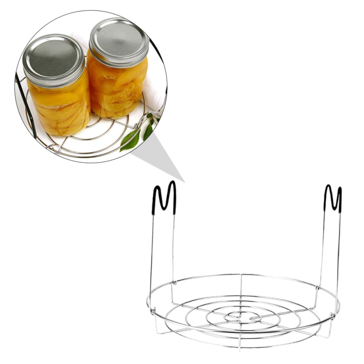 Élévateurs de Conserves Pliables et Réutilisables en Acier Inoxydable 12 Pouces Support Pratique et Cuisson à l'eau Chaude Couleur Aléatoire