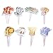 NUOMI 48Pcs Animal Cupcake Toppers Double Sided Kids Party Cake Snack Decorations, Food Picks Baby Shower Decorating Tools