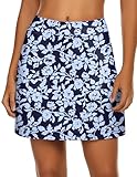 Ekouaer Golf Skirt for Women High Waisted Tennis Skort Fashion Workout Golf Skirts 2026 A line Athletic Skirt with Shorts, Navy Flower XL