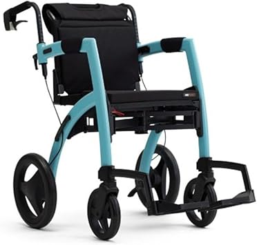 Manual Self Propelled Aluminium Wheelchair, Rollator Walker & Senior Mobility Scooter Portable Rehabilitation Aid for the Elderly