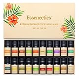 Ätherische Öle Set Duftöl für Diffuser Aromatherapie Aromaöl Geschenkset Pure Naturrein Ätherisches Öl Top 20x10 ml Essential Oils für Luftbefeuchter Duftlampen Seife Massage Kerzenherstellung