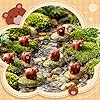 Geelin 100 Pcs Mini Bear Figurines Resin Brown Bear Figures Adorable Miniature Animal Figures for Easter Basket Fillers Craft DIY Fairy Gardens, Cake Toppers, Micro Moss Landscape Decor #1
