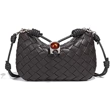 Handmade Woven Shoulder Bag, Soft Comfortable Crossbody Bag for girls Women, Underarm Dumpling Bag
