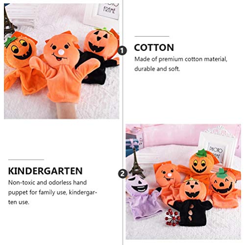 Fantoches de Mão de Halloween 2Pcs Abóbora Mão Show Muppet Recheado Plush Toy Presente para Meninos