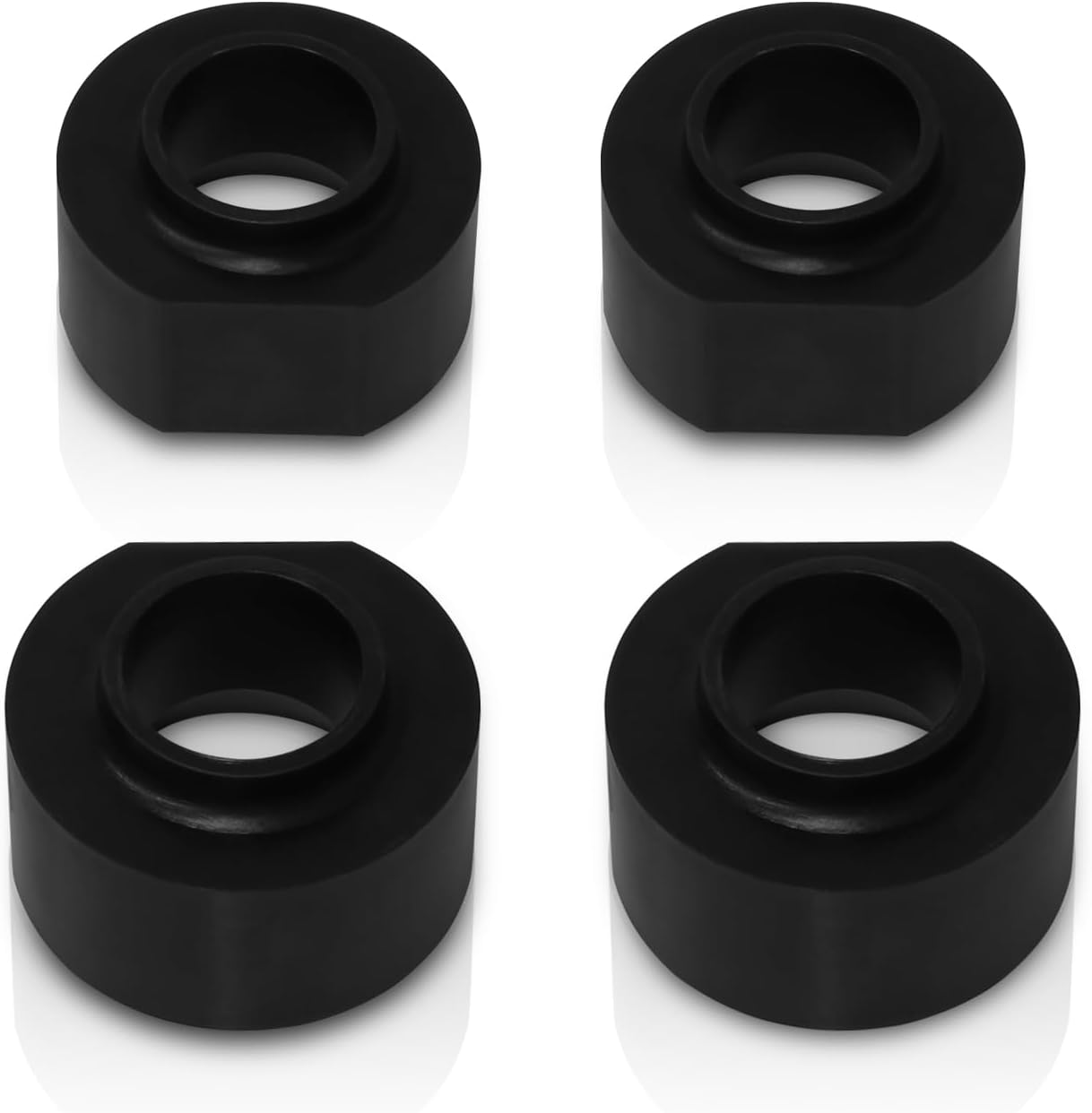 AJP Distributors 2" Front & 2.0" Rear Full Leveling Lift Kit Coil Spring Spacers Set Polyurethane Black Compatible/Replacement For Wrangler TJ 4WD 2WD 1997 1998 1999 2000 2001 2002 2003 2004 2005 2006