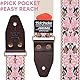 Amumu Gitarrengurt, Blume des Lebens, bestickt, genarbtes Leder, für Bass, Elektro und Akustik, Rosa, Pink, 37.5“- 64“