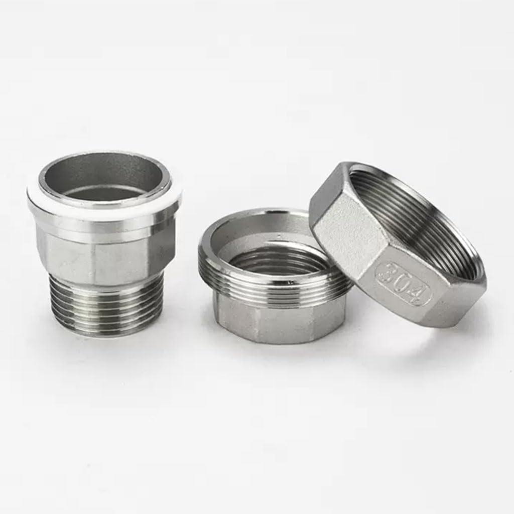 Raccord de Tuyau de coupleur en Acier Inoxydable, 1 pièce, 1/4", 3/8", 1/2", 3/4", 1", 1-1/4", 1-1/2", 2", connecteur Union Femelle à mâle, raccord 304.